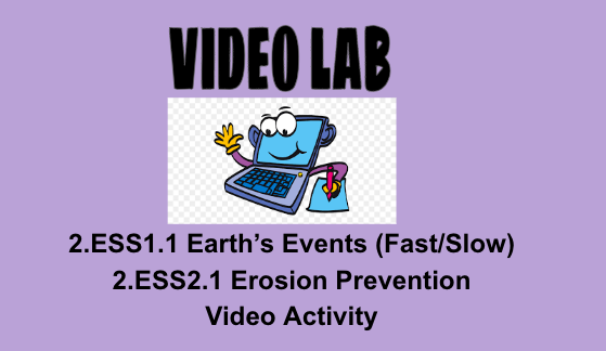 2nd Grade Science Video Lab 2.ESS1.1 2.ESS2.1 Earths Events, Erosion Prevention