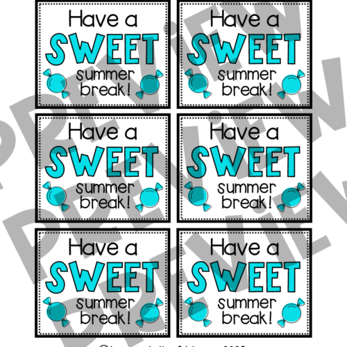 Summer Gift Tags For Students Mega Bundle End of School Year Candy Student  Teacher Treat Tags | Made By Teachers