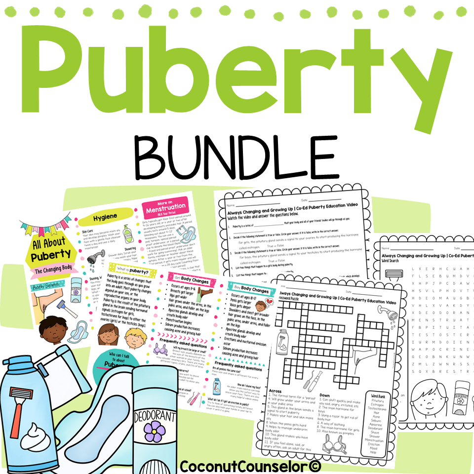 Always Changing And Growing Up Co-ed Puberty Education Video Puberty Lesson and Pamphlet Bundle | Made By Teachers
