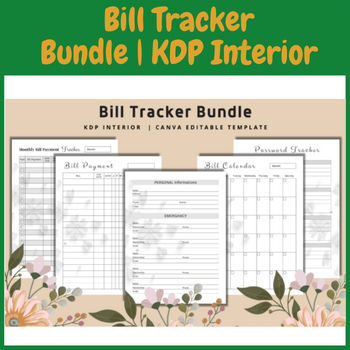 Bill Tracker Bundle | KDP Interior