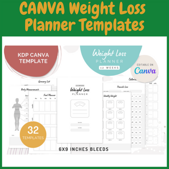 CANVA Weight Loss Planner Templates