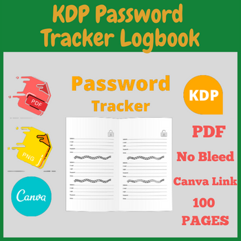 KDP Password Tracker Logbook