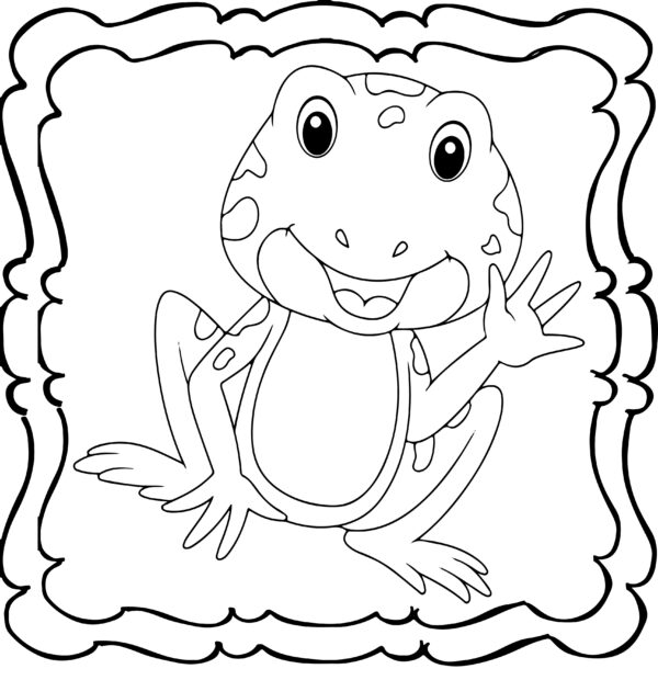 Frog Coloring Book : Easy and Fun Frogs Coloring Book for Kids | Made