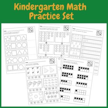 Kindergarten Math Practice Set