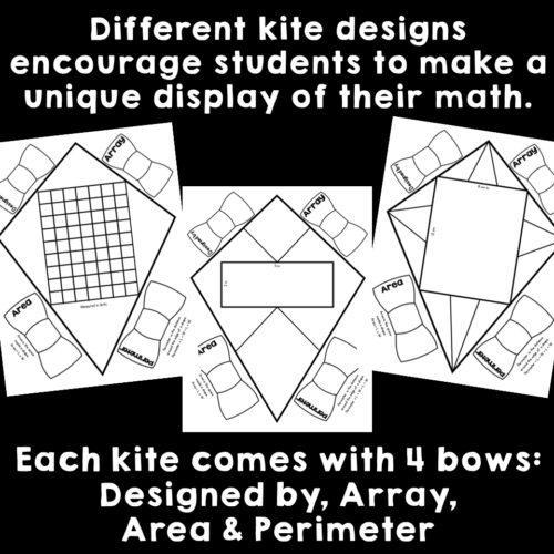 End of Year Math Craft | May Area and Perimeter Kite Plus ...