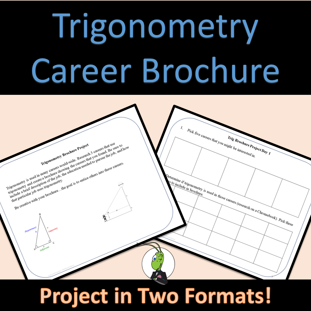 Trigonometry in Careers Brochure Project | Geometry | EDITABLE