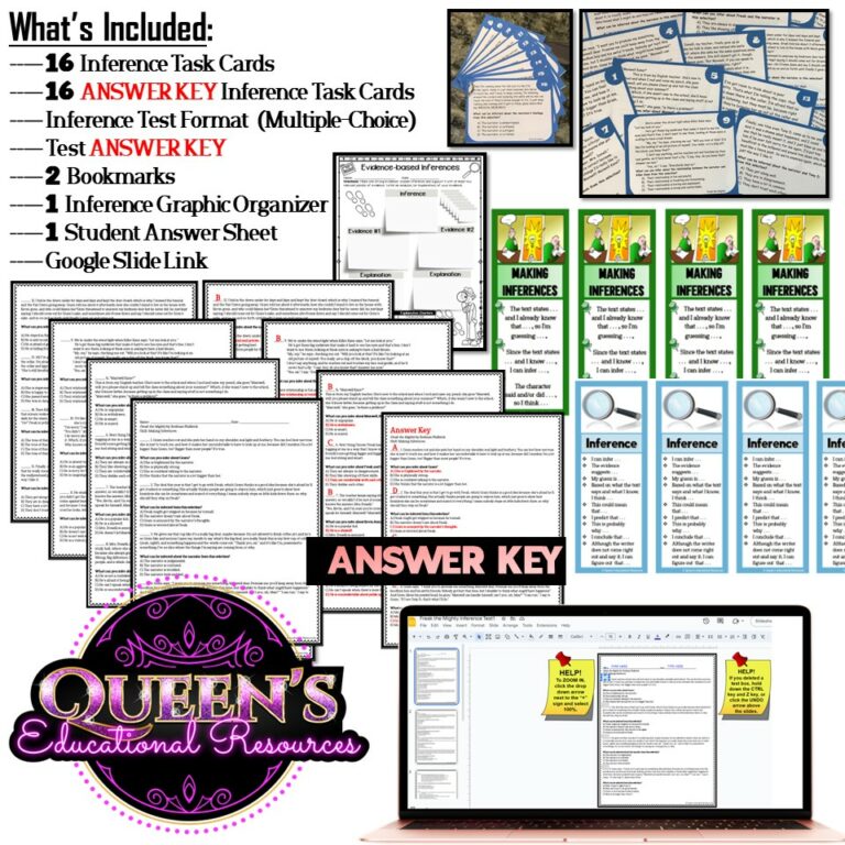 Freak the Mighty Inference Test, Making Inferences, Freak the Mighty ...