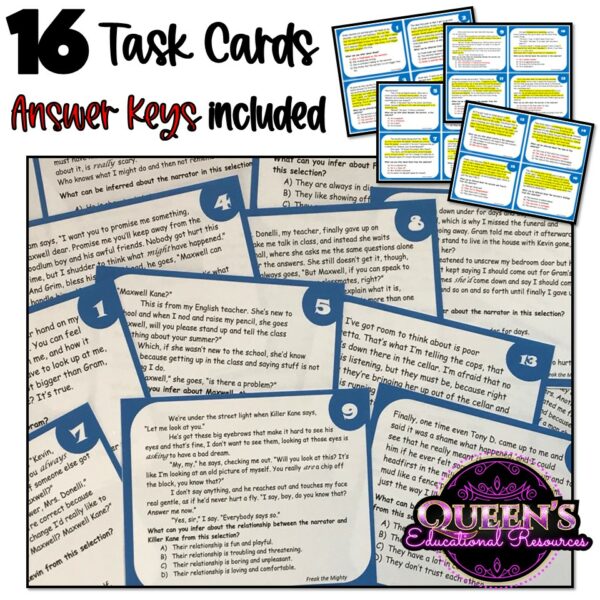 Freak the Mighty Inference Test, Making Inferences, Freak the Mighty ...