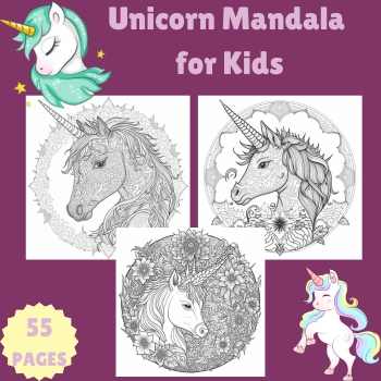 Unicorn Mandala for Kids | Made By Teachers