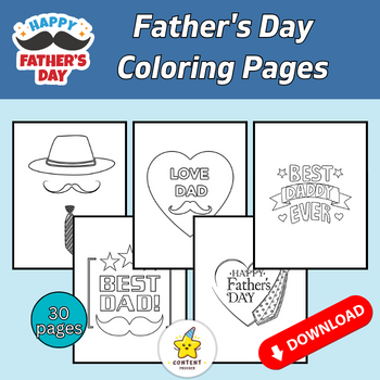Father's Day Coloring Pages "PDF & PNG Formats" | Made By Teachers