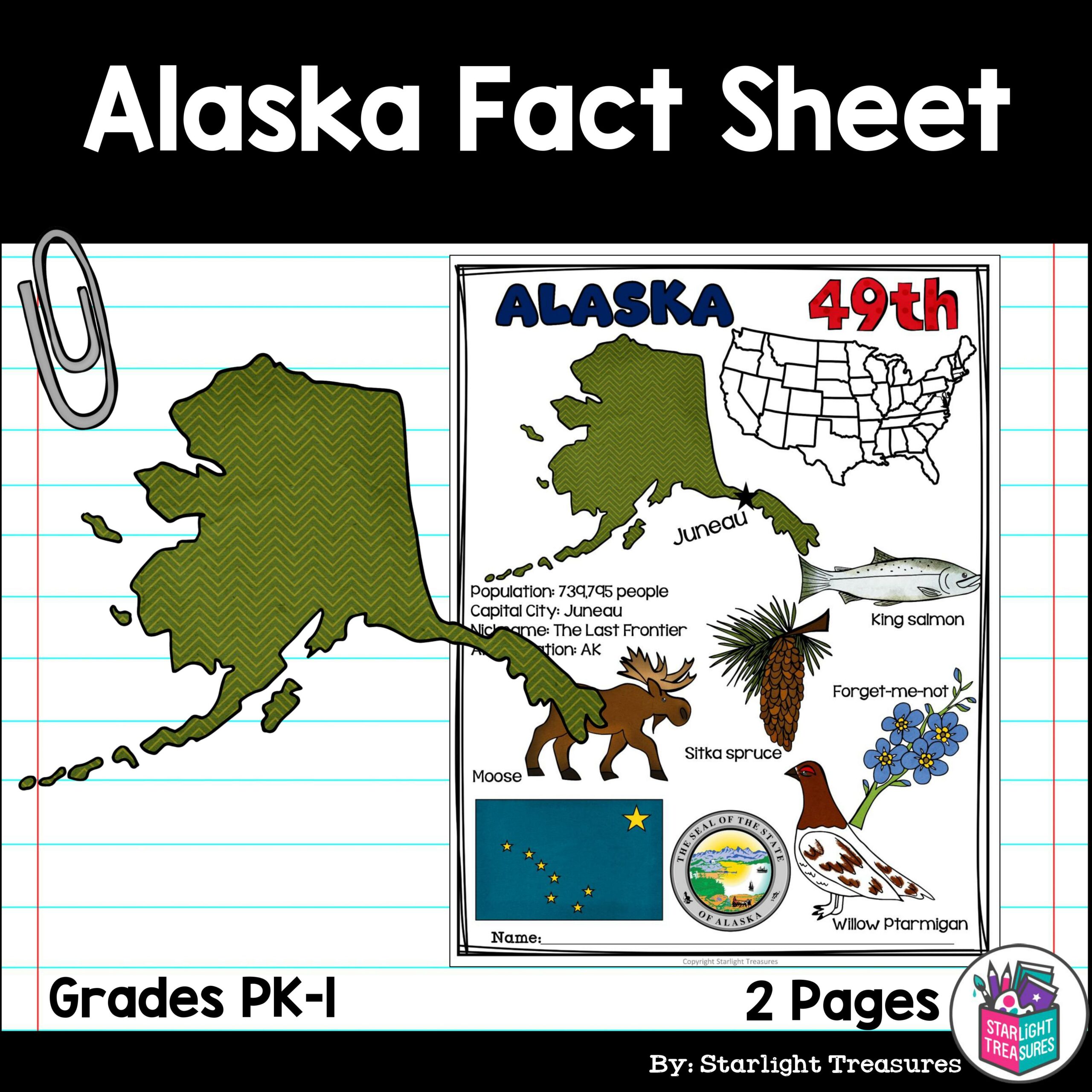 Alaska Fact Sheet for Early Readers - A State Study