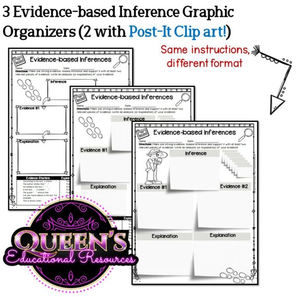Inference Graphic Organizers, Interactive Graphic Organizer | Made By ...