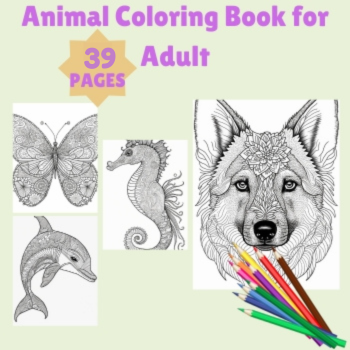 Animal Coloring Book for Adult | Made By Teachers