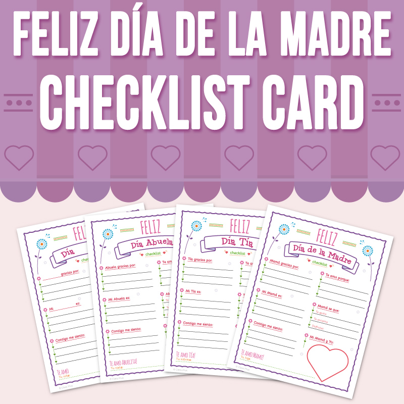 Feliz Día de la Madre Checklist Card