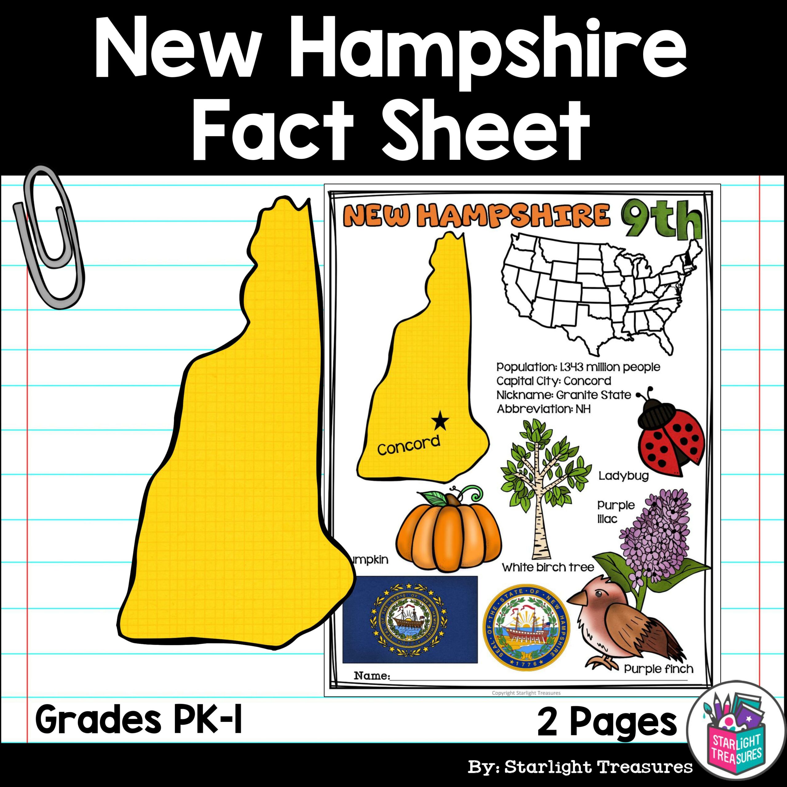 New Hampshire Fact Sheet for Early Readers - A State Study
