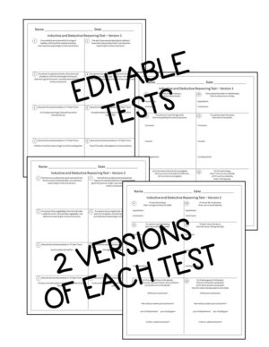 Inductive and Deductive Reasoning Tests - Geometry Editable Assessments ...