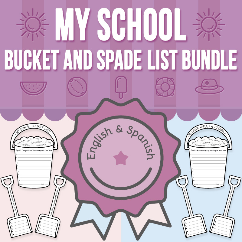 My School Bucket and Spade List Craft BUNDLE Made By Teachers