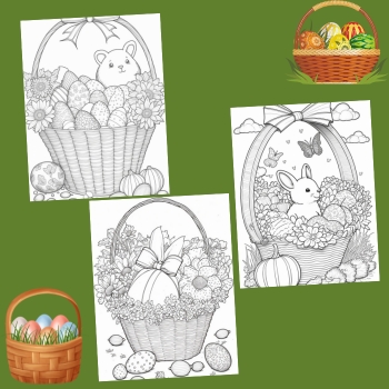 Easter Egg Basket Coloring Book Adult | Made By Teachers