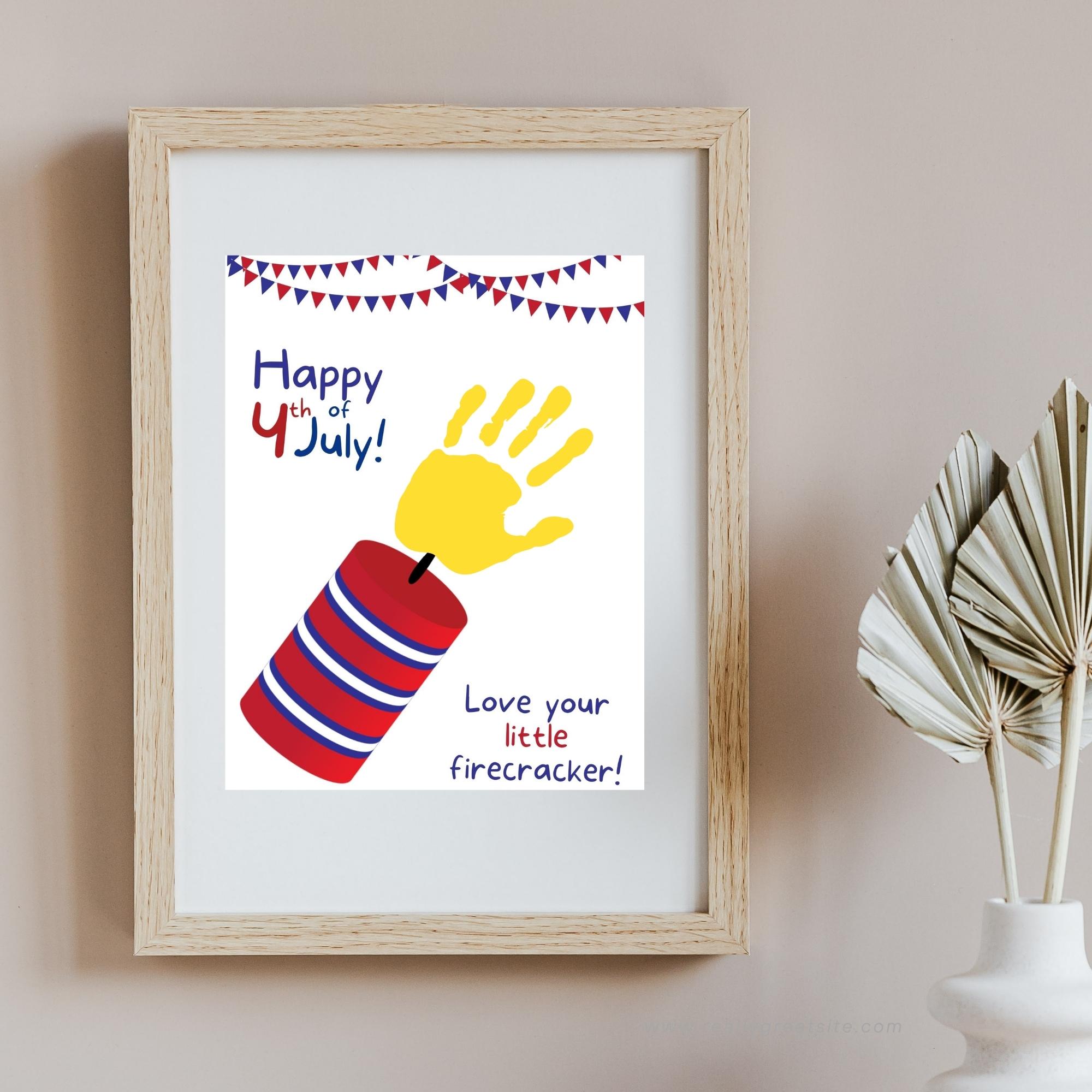Firework Handprint Art 4th Of July Activities Made By Teachers
