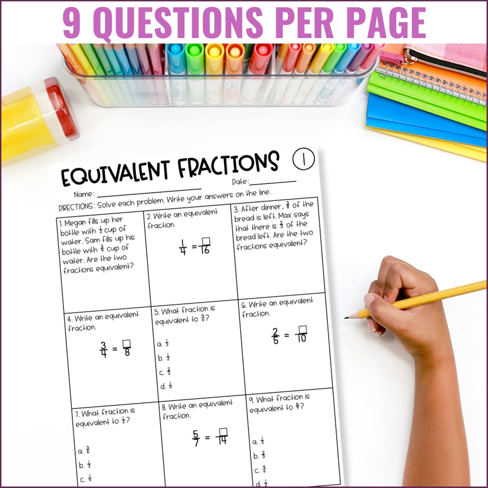 Finding Equivalent Fractions Math Homework Worksheets Made By Teachers Finding Equivalent Fractions Math Homework Worksheets Made By Teachers