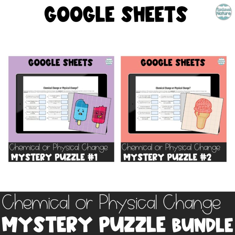 Chemical or Physical Change Digital Pixel Art Puzzle Google Activity ...