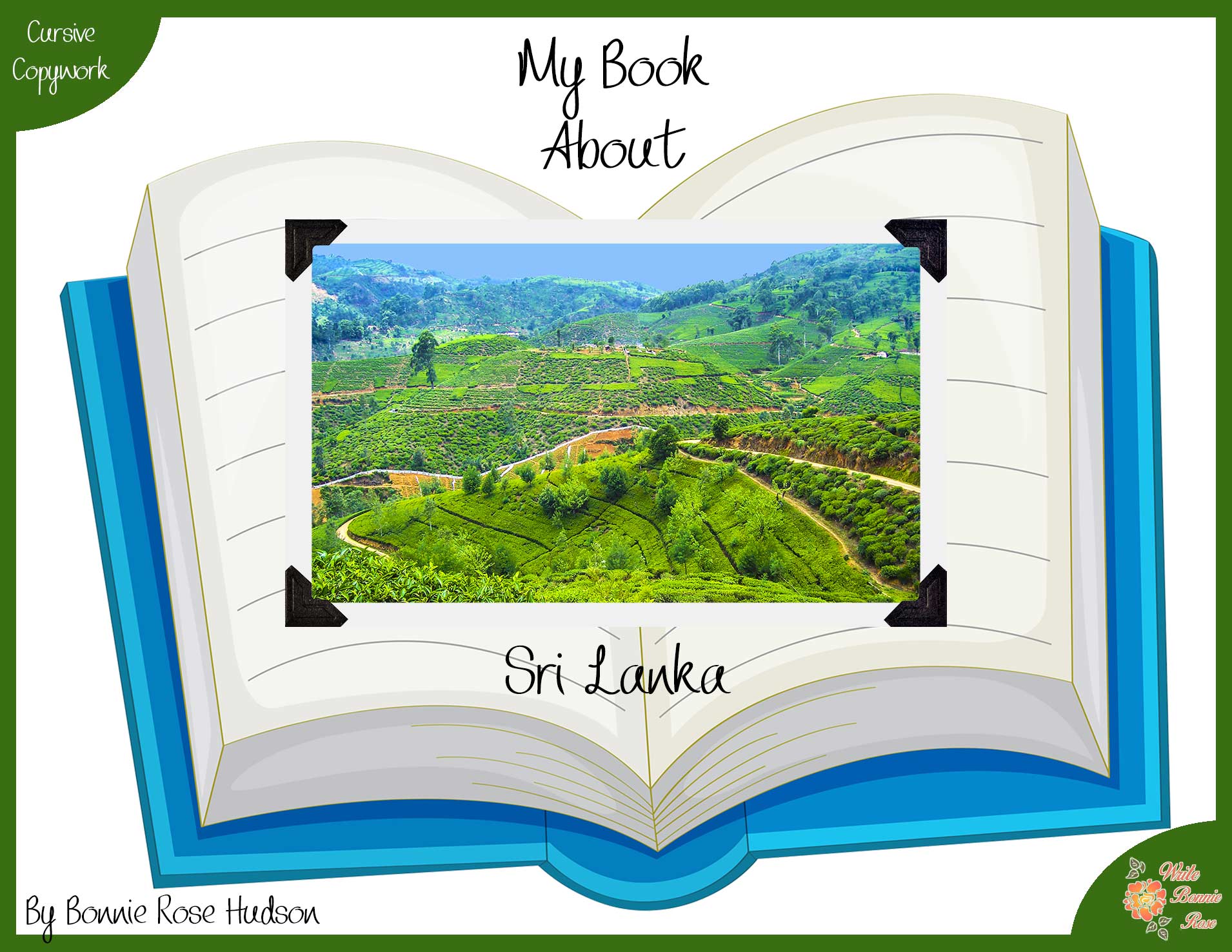 My Book About Sri Lanka with Cursive Copywork