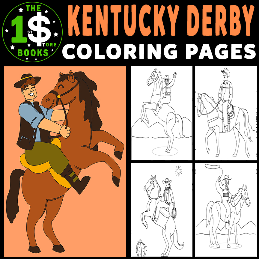 Kentucky Derby Coloring Pages 02 May Holiday Coloring Sheets Made
