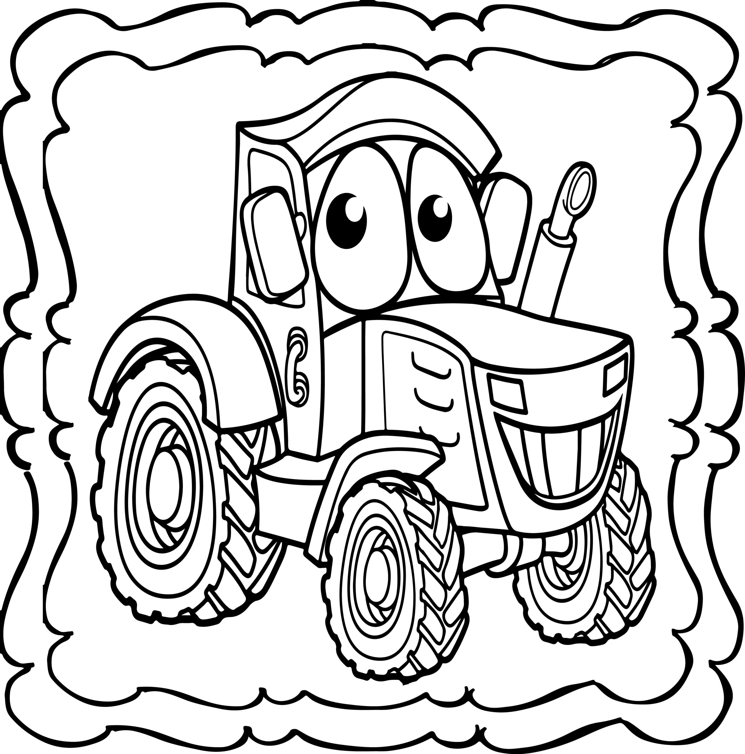 Tractor Coloring Book Easy and Fun Tractors Coloring Book for Kids