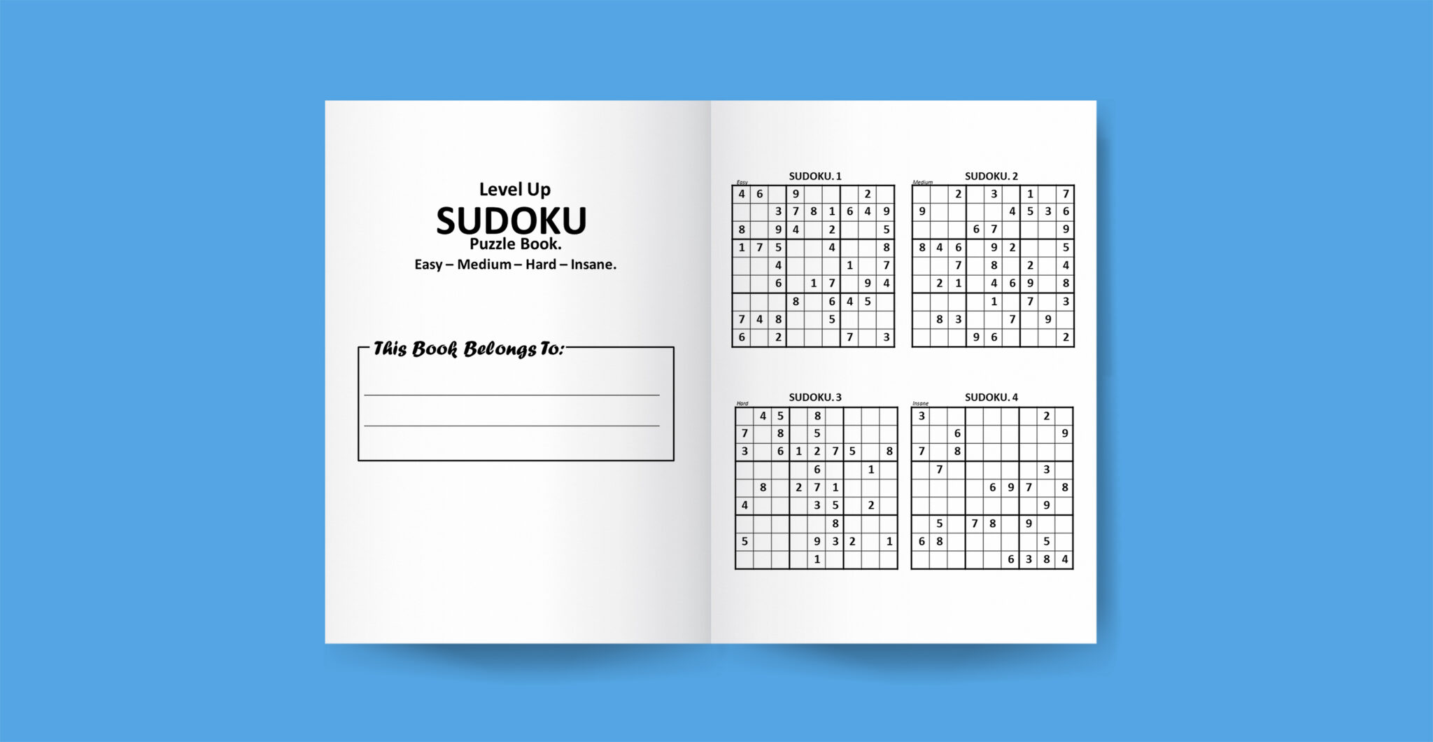 Sudoku Puzzles Book for Adults Easy To Insane 300+ Sudokus With