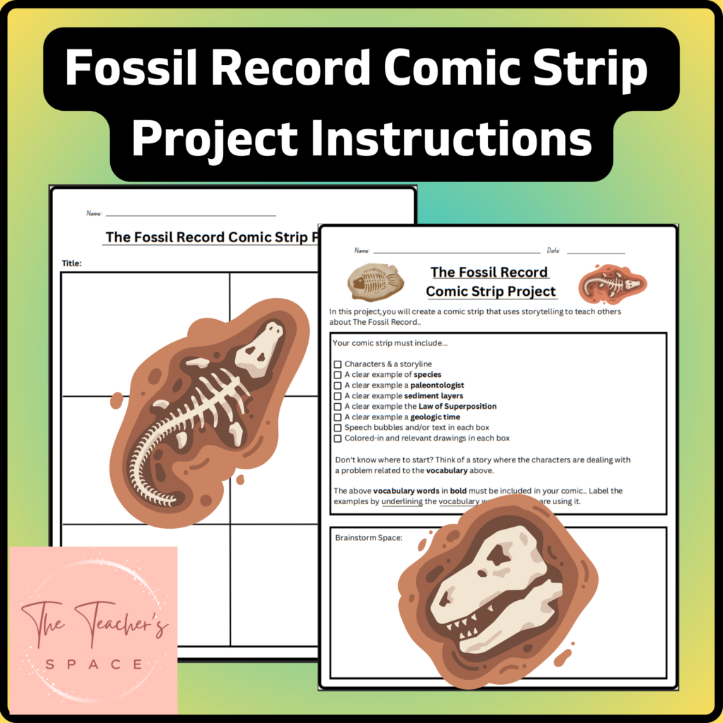 The Fossil Record Comic Strip Project Instructions Made By Teachers