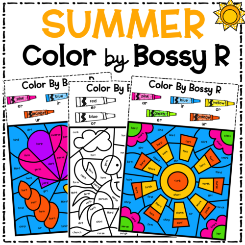 Summer Activities Color by Bossy R | Made By Teachers