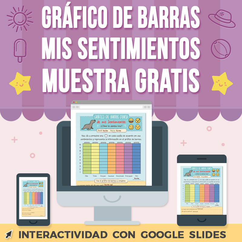 Gráfico de Barras Mis Sentimientos | Google Slides FREE SAMPLE!