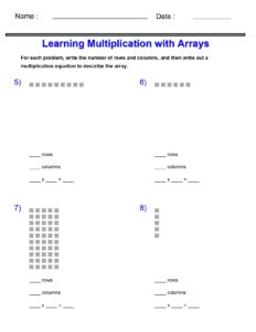 Multiplication Worksheets - Learning Multiplication with Arrays ...