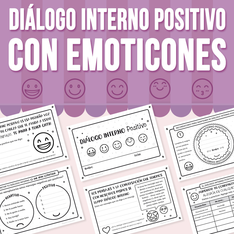 Diálogo Interno Positivo Mini Libro Con Emoticones, Social Emotional Learning