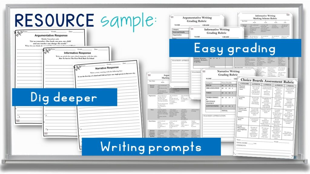 Back To School Unit - Paired Reading, Writing Prompts - Print and ...