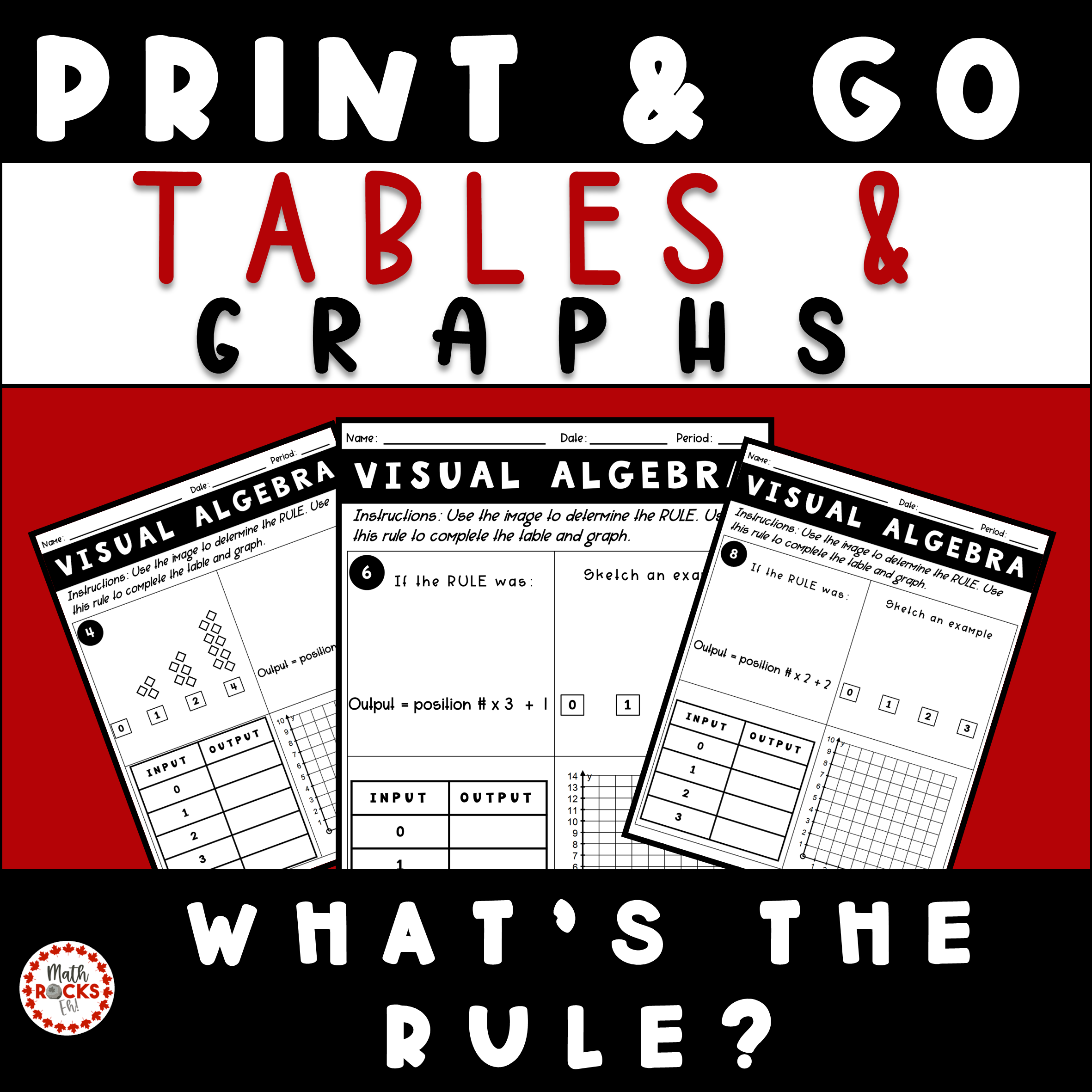 Visual Linear Pattern Printable Algebra Math Activity | Made By Teachers