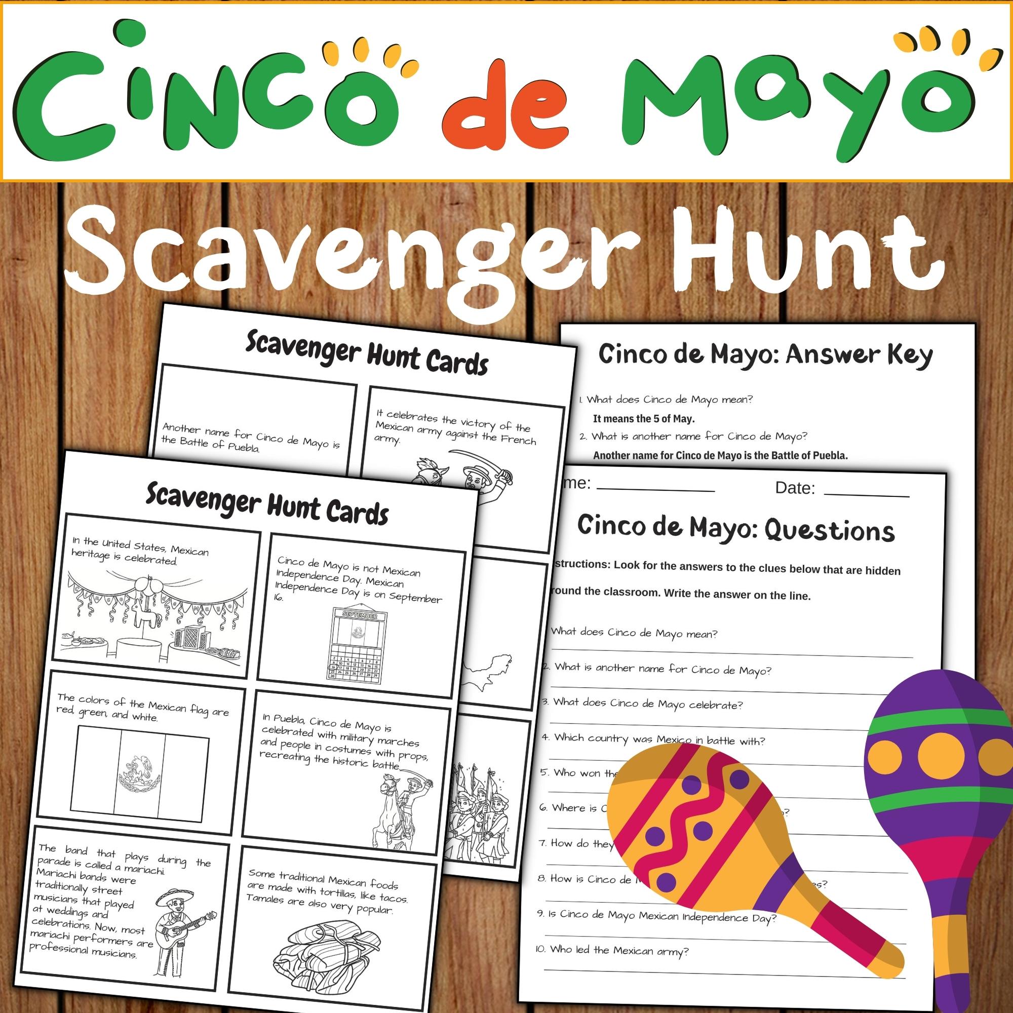 Celabrate Cinco de Mayo BUNDLE | Mexican Fiesta Cinco de Mayo Games | Made  By Teachers