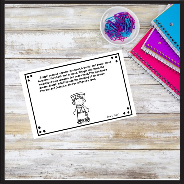 Joseph and his coat of many colors Printable Bible minibook Made By