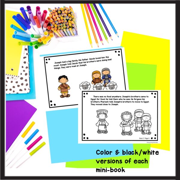 Joseph and his coat of many colors Printable Bible mini-book - Made By ...