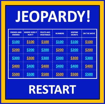 Restart Jeopardy - an interactive ELA game