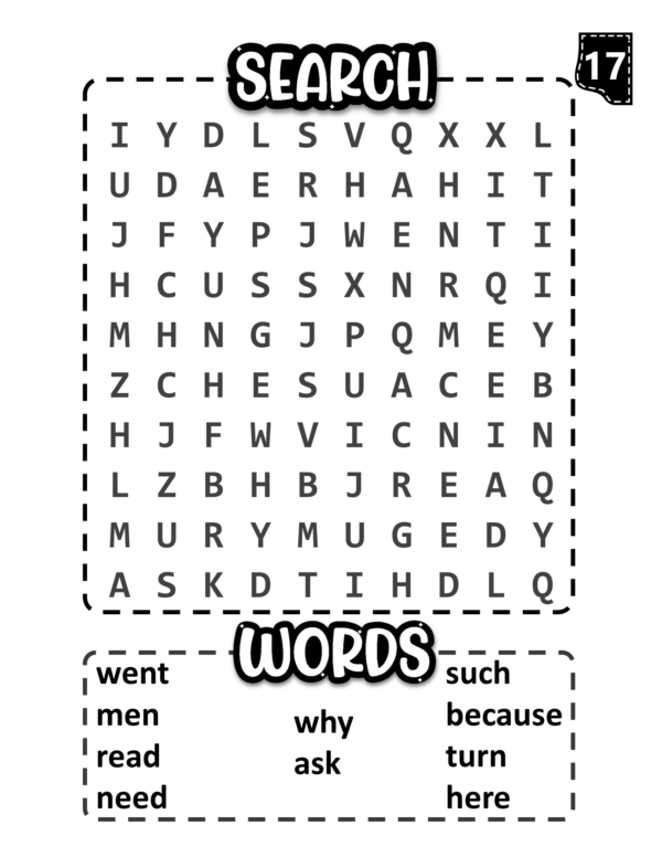 Fun and Effective Sight Word Word Search Workbook for Kids Made By