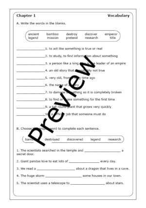 Magic Tree House "Day of the Dragon King" worksheets - Made By Teachers