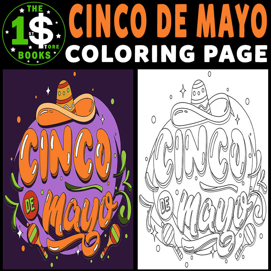 Cinco De Mayo Coloring Page | 05 May Holiday Coloring Sheet