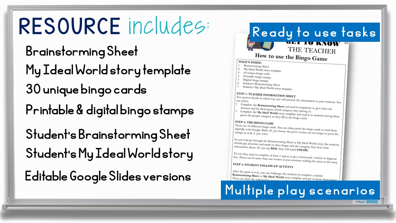Get To Know The Teacher, Back to School Activity Bingo Game - Print and  Digital | Made By Teachers
