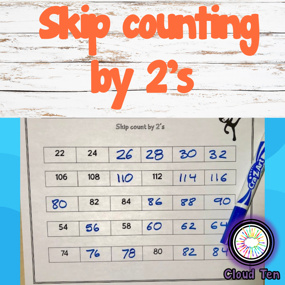 Skip counting by twos