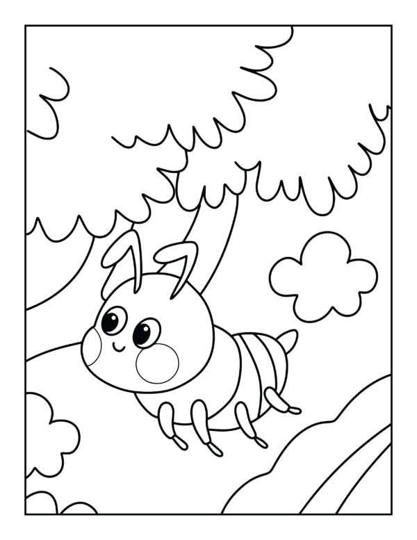 Fun Bug Color Pages Buzzing with Fun: Cute Bugs and Insects Coloring Pages | Made By Teachers