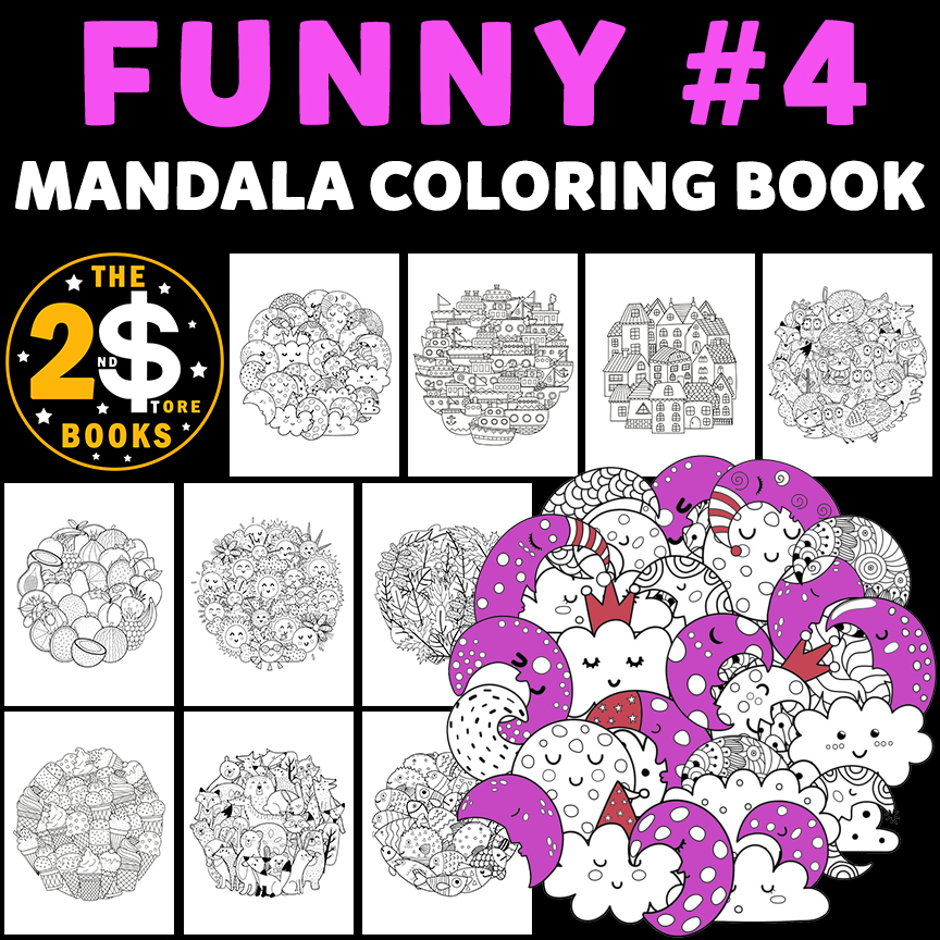 Funny Mandala Coloring Book - 13 Pages | Made By Teachers