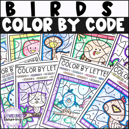 Birds Color by Code - Birds Color by Number - Birds Color by Letter ...