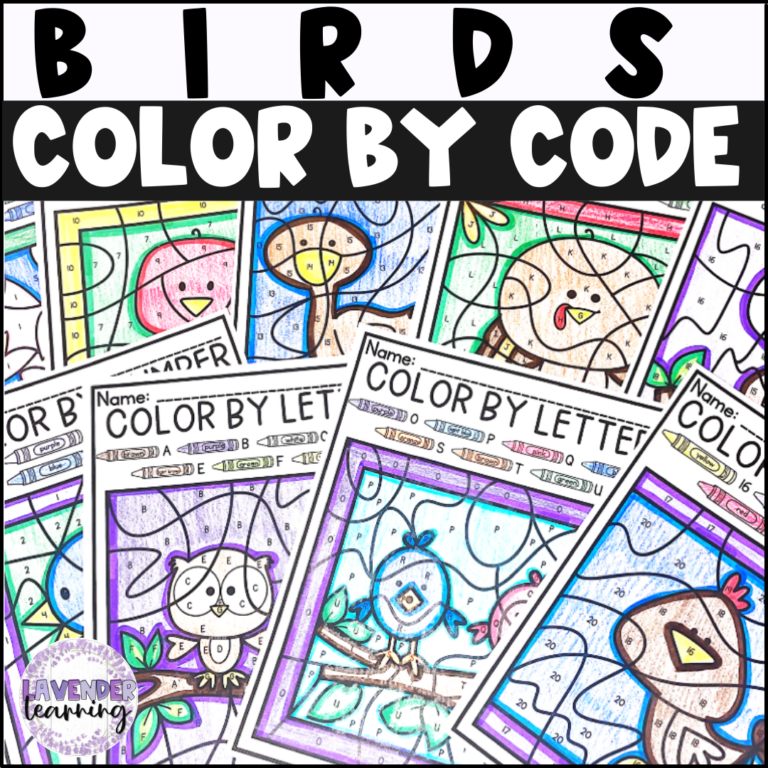 Birds Color by Code - Birds Color by Number - Birds Color by Letter ...