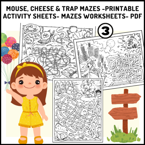 Cheese Activity.pdf Mouse, Cheese & Trap Mazes -Printable Activity Sheets- Mazes Worksheets ...